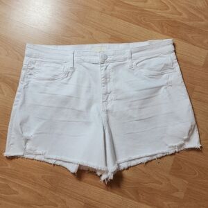 NWT Kut From The Kloth Jane White Distressed Jean Short Stretch Denim Size 18